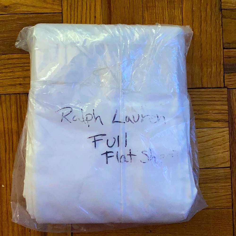 NWOT Ralph Lauren white flat sheet